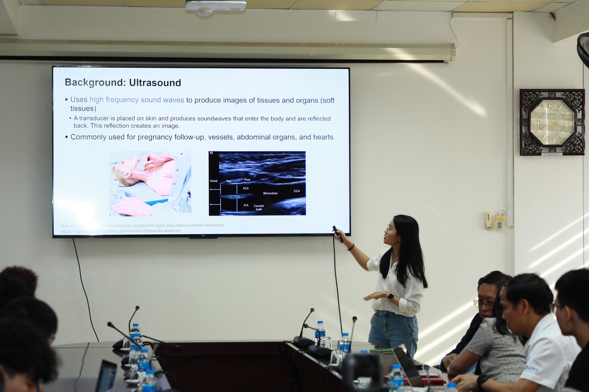 Dr. Shirley Chen presenting on 3D Ultrasound