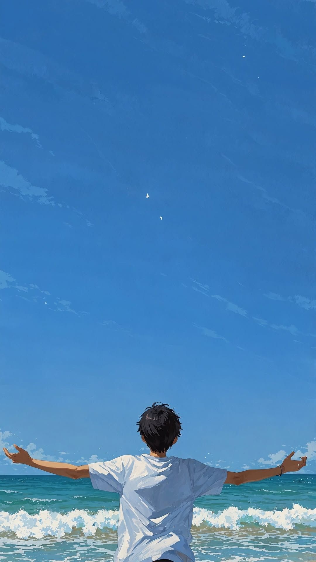 Running in misty park